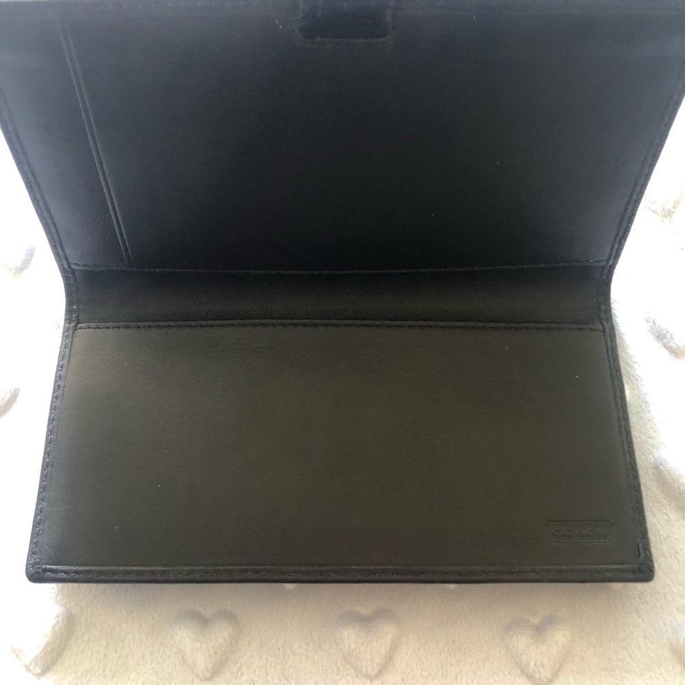 Coach Black and Gray Signature Jacquard Continental Checkbook - Picture 8 of 8